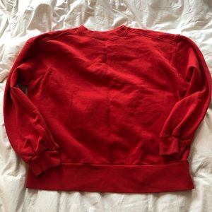 Everlane red cotton mockneck sweatshirt